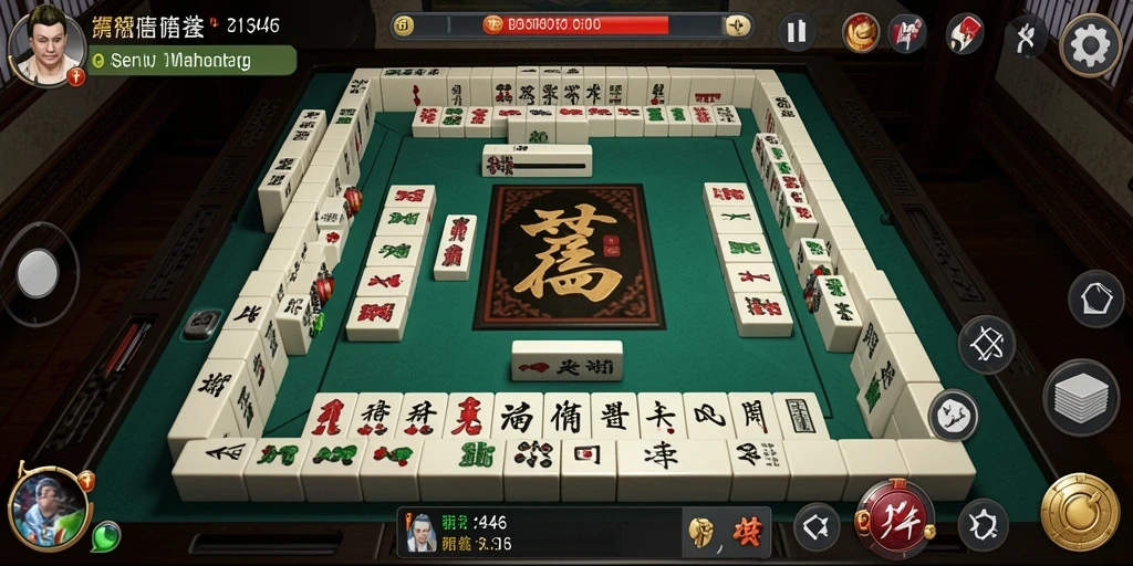 Tampilan gameplay yang menarik dari 3446 saat menyelesaikan Mahjong.
