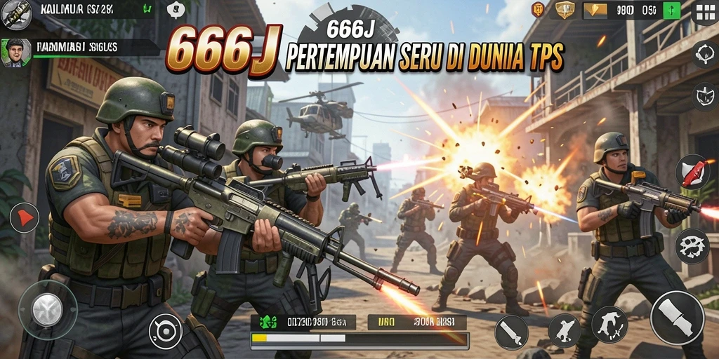Tampilan menarik dari gameplay TPS di 666J.