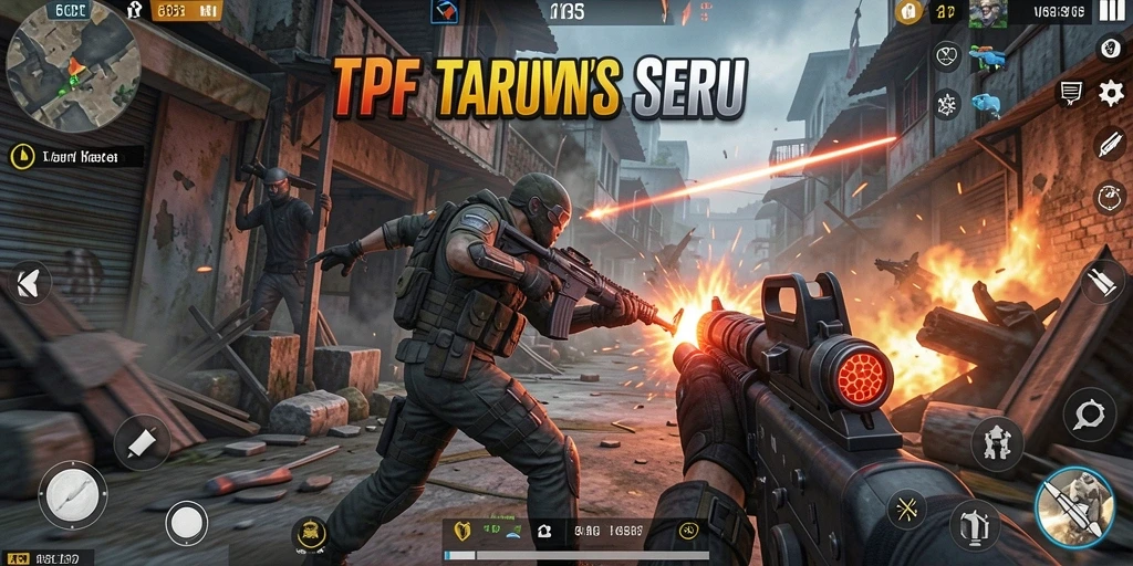 Gameplay menegangkan dengan aksi tembak-menembak seru di 6CF.