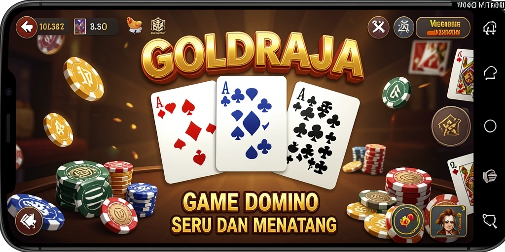 Tampilan gameplay menarik dari GOLDRAJA dengan elemen Domino yang seru.