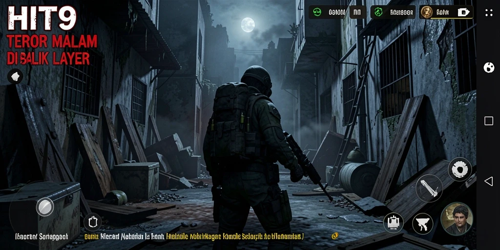 Tangkapan layar gameplay HIT9 yang menakutkan dan penuh misteri.